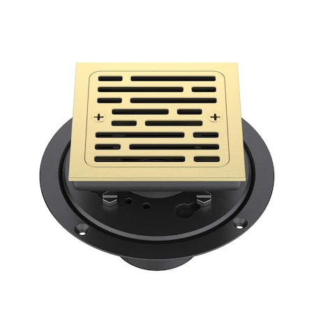 Kibi 4in Tile-In Shower Drain - Brushed Gold KFD0403CH